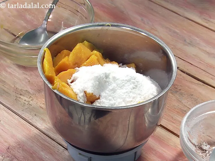 Step 9 – Add 1/4 cup&nbsp;<a href="https://www.tarladalal.com/glossary-powdered-sugar-280i">powdered sugar</a> to it.&nbsp;