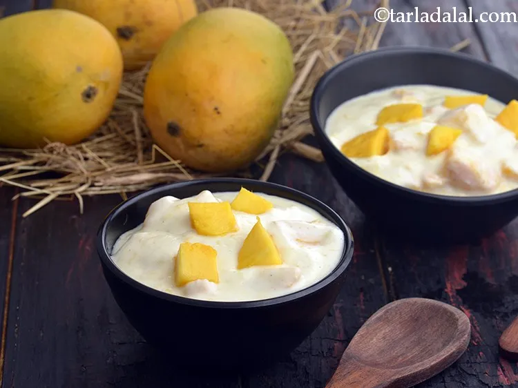 Step 10 – Serve the <strong>mango raita</strong> chilled. Since, this is a sweet raita recipe we are not …