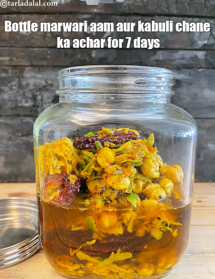 Step 34 – Bottle the&nbsp;<strong>Marwari aam aur kabuli chana ka achar recipe | aam aur kabuli chana ka …