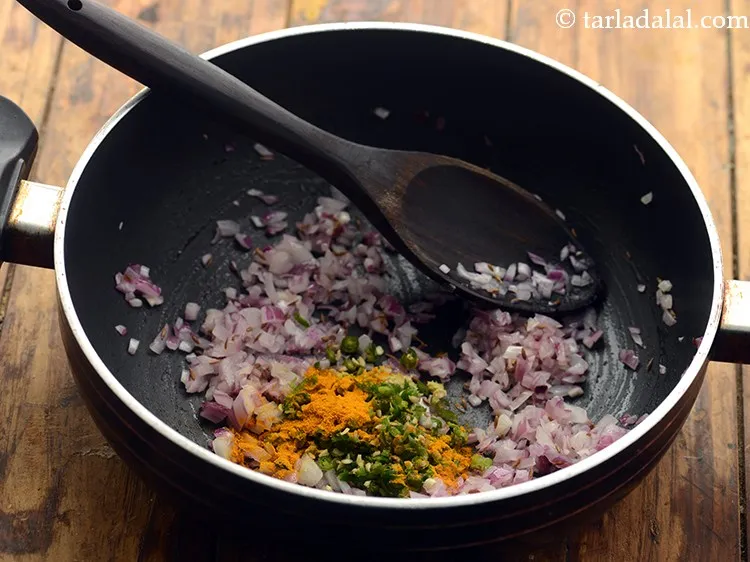 Step 16 – Add the turmeric powder.