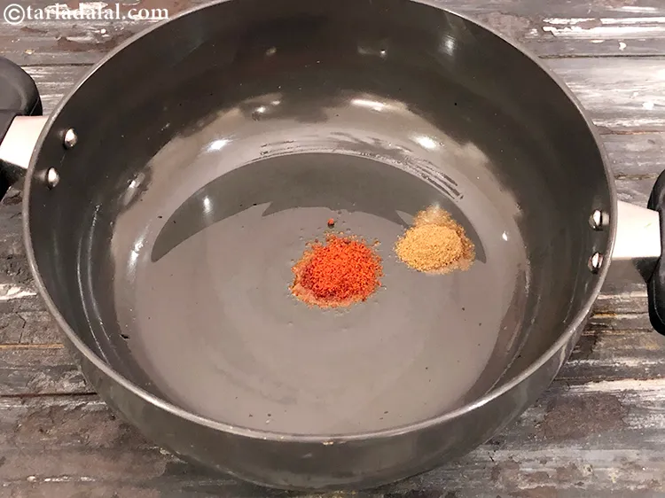 Step 6 – Add the cumin seed powder.