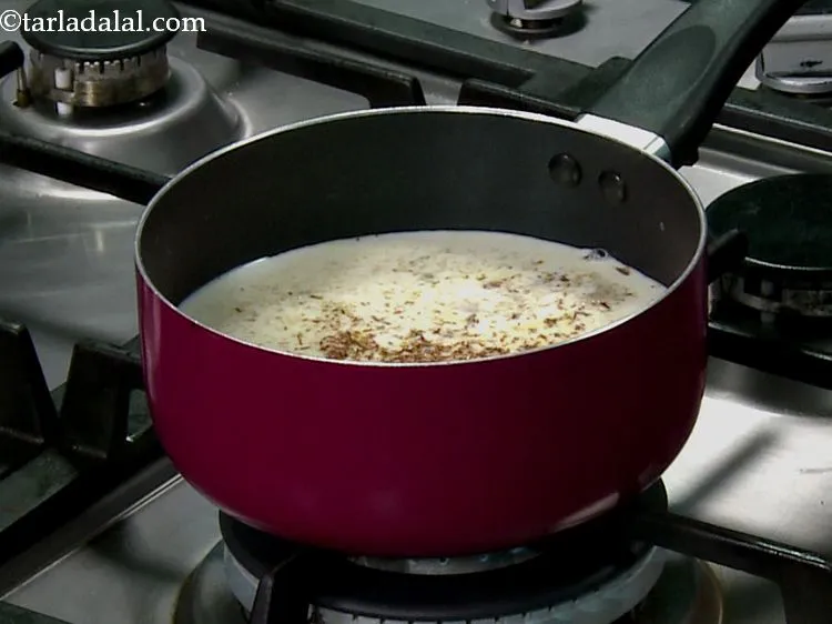 Step 5 – Add few saffron strands. Crush them a little with your hands, it would give a …