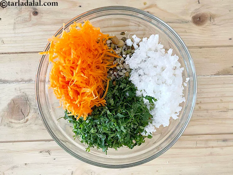 Step 13 – Add&nbsp;<meta charset="UTF-8" />1/2 cup&nbsp;<a href="glossary-grated-carrot-816i">grated carrot</a>.&nbsp;<a href="https://www.tarladalal.com/recipes-using-carrot-253">Carrots</a>&nbsp;have the nutrient Beta Carotene which is a form …