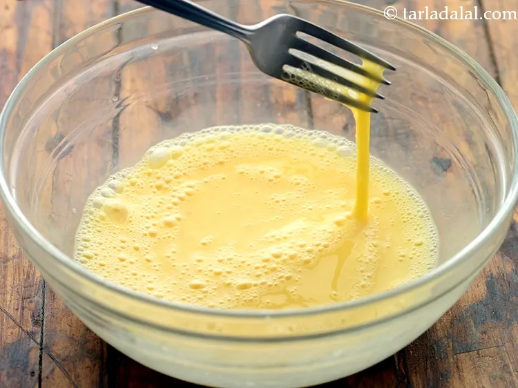 Step 4 – Beat well using a fork.