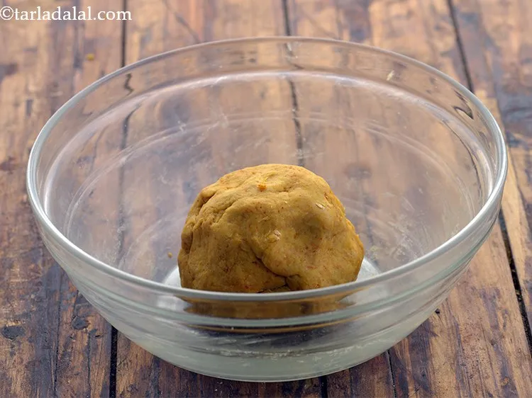 Step 9 – Knead into a firm stiff dough. It is very important to prepare a stiff dough …