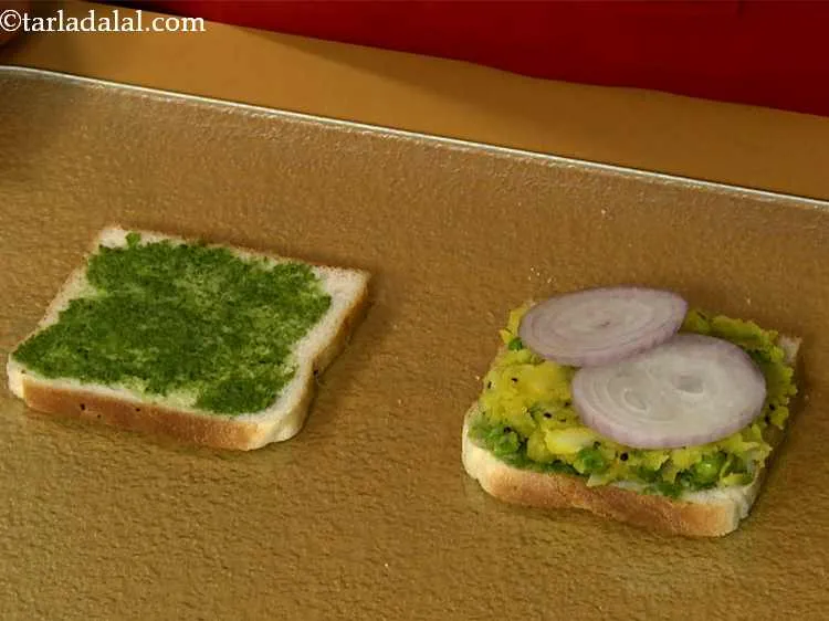 Step 19 – Arrange 2 onion slices.