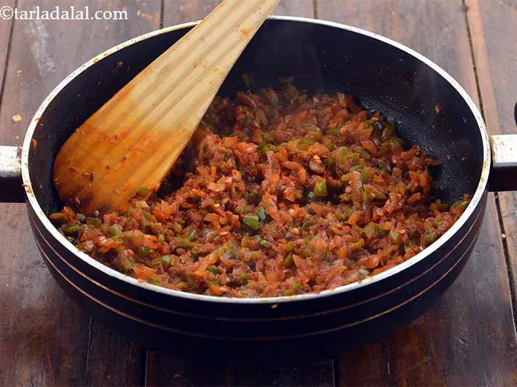 Step 13 – Cook on a medium flame for 5 to 7 minutes while stirring occasionally or till …