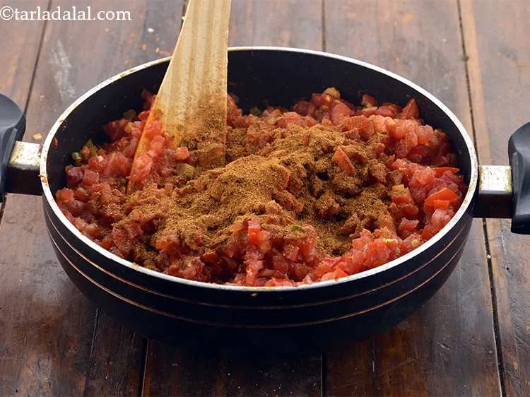 Step 16 – Add the pav bhaji masala. Here is a recipe for <a href="https://www.tarladalal.com/Pav-Bhaji-Masala-Homemade-Pav-Bhaji-Masala-40578r">homemade pav bhaji masala</a>.