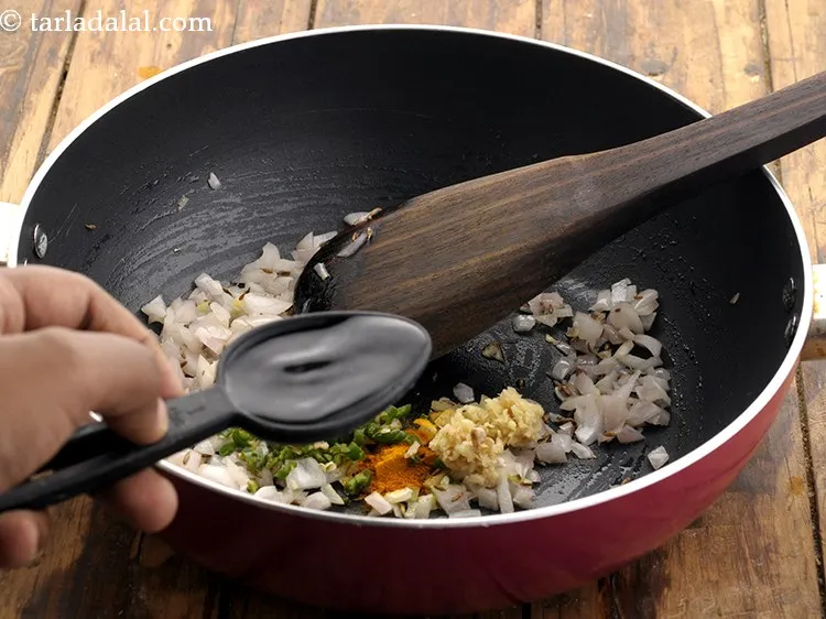 Step 13 – Add 1 tbsp of water to prevent the spices from burning and saut&eacute; on a …