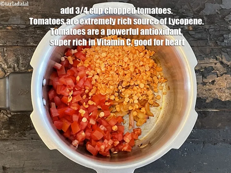 Step 31 – <meta charset="UTF-8" />Add&nbsp;3/4 cup&nbsp;<a href="glossary-chopped-tomatoes-779i">chopped tomatoes</a>.&nbsp;Tomatoes&nbsp;are extremely rich source of&nbsp;<a href="https://www.tarladalal.com/recipes-for-Lycopene-Diet-1175">Lycopene</a>. Tomatoes are a powerful …