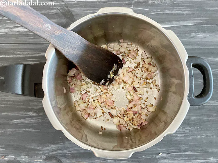 Step 22 – Saut&eacute; on a medium flame for 1 minute.