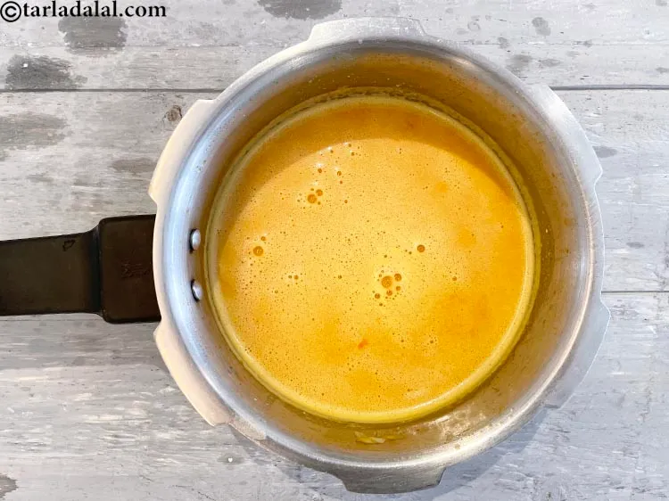 Step 25 – Blend the mixture to a smooth puree with a hand blender.