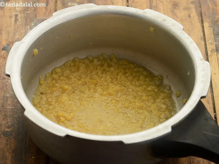 Step 14 – This is how the mixture for <strong>daal ka paani recipe for babies</strong> looks like after …