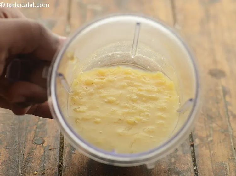 Step 15 – Transfer this mixture into a mixer jar.