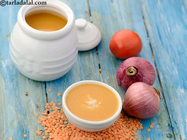 Step 26 – Or serve hot with some cooked rice put in the&nbsp;<strong>Bombay curry soup | masoor dal …