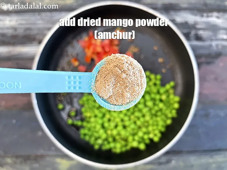 Step 21 – Add&nbsp;<meta charset="UTF-8" />1/2 tsp&nbsp;<a href="glossary-dried-mango-powder-amchur-powder-148i">dried mango powder (amchur)</a>.