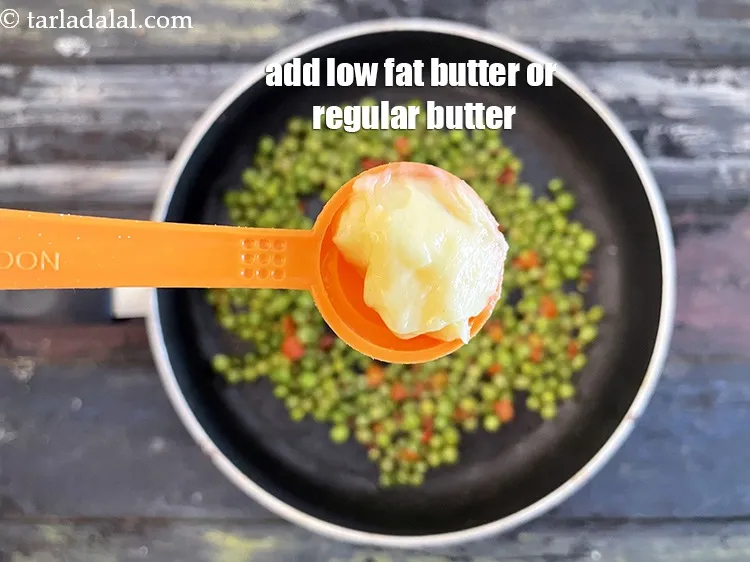 Step 26 – Add&nbsp;<meta charset="UTF-8" />1 tsp&nbsp;<a href="glossary-low-fat-butter-low-cal-butter-butter-substitute-234i">low fat butter</a>. If you are healthy then just use regular …