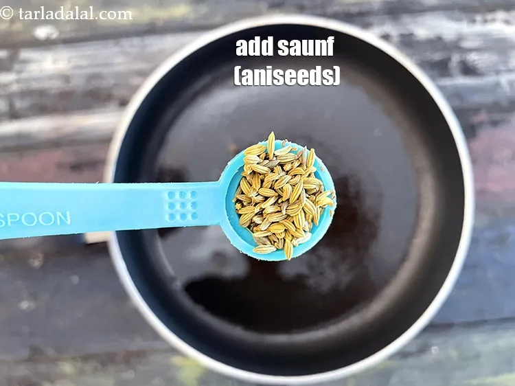 Step 14 – Add&nbsp;<meta charset="UTF-8" />1/2 tsp&nbsp;<a href="glossary-aniseed-vilayati-saunf-51i">aniseeds</a>.