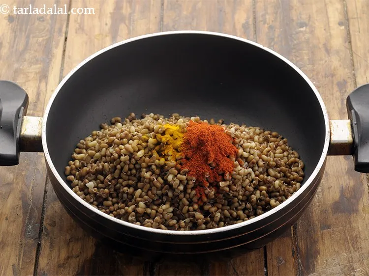 Step 27 – Add turmeric powder.
