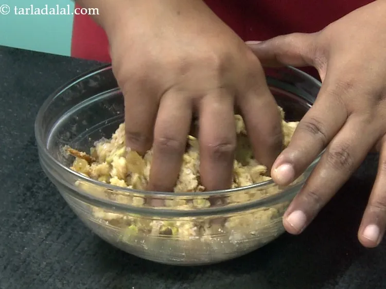 Step 34 – Mix well using your hands.