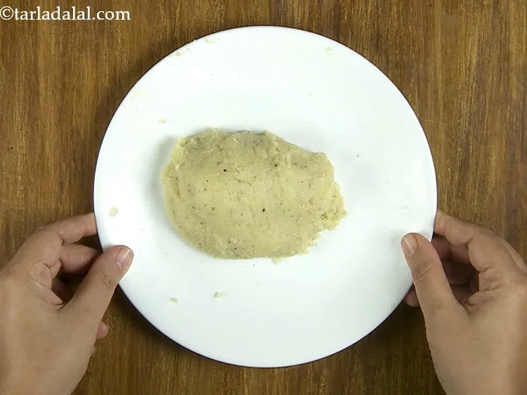 Step 11 – Refrigerate the <strong>Quick Mawa Peda</strong> mixture for 20 minutes. This makes the process of shaping …