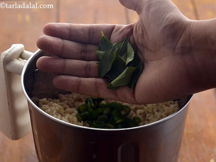 Step 20 – Add the curry leaves.