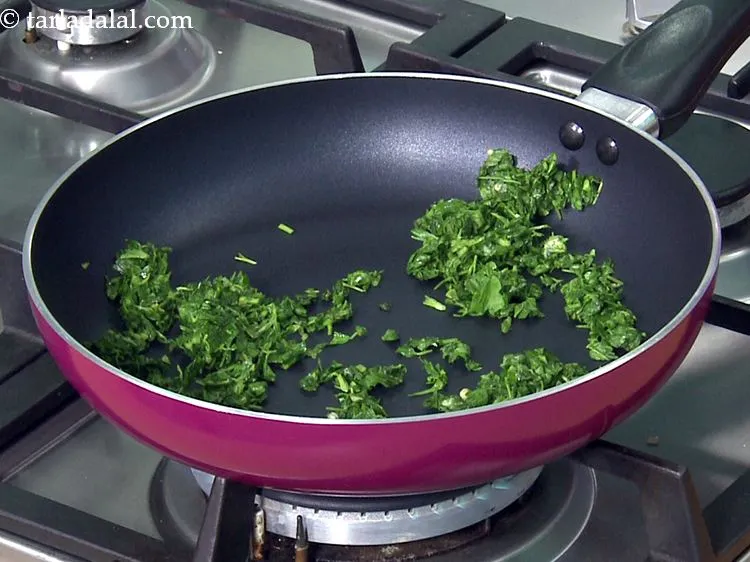 Step 31 – Saut&eacute; on a medium flame for 1 minute.