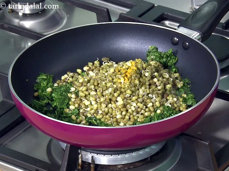 Step 33 – Add the turmeric powder.