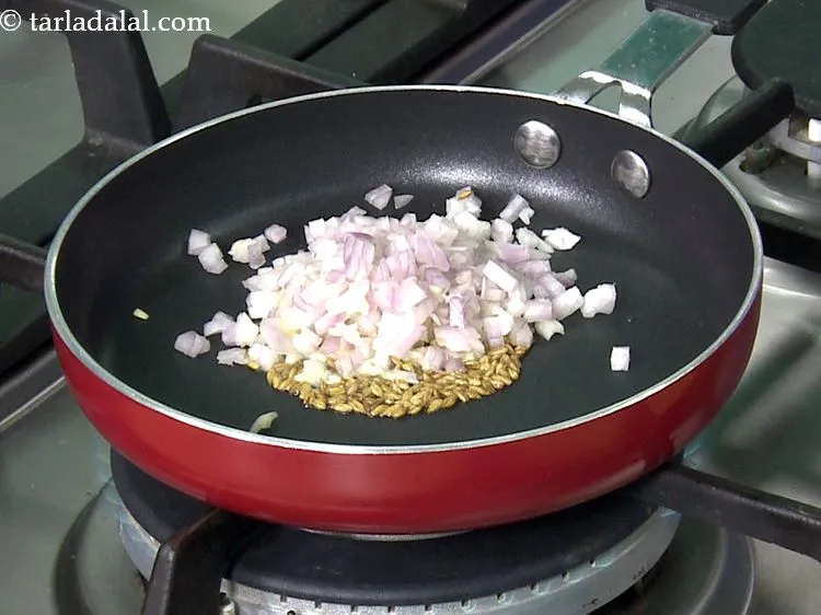 Step 5 – Add finely chopped onions also.&nbsp;