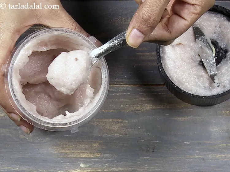 Step 28 – Blend into a smooth paste. Keep aside.&nbsp;
