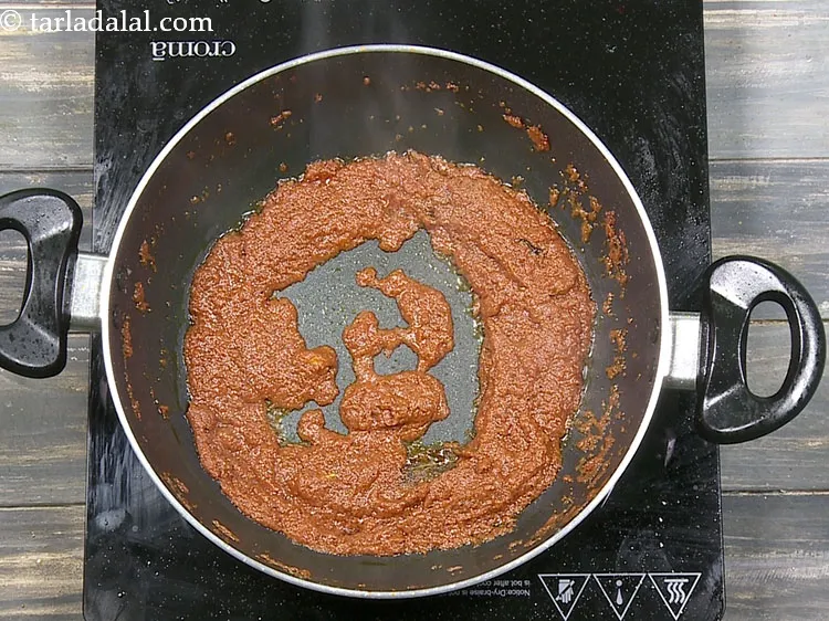 Step 48 – Mix well and cook on a medium flame for 5 minutes, while stirring occasionally.