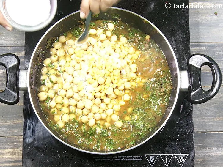 Step 54 – Add <a href="https://www.tarladalal.com/glossary-salt-namak-table-salt-418i">salt</a>&nbsp;to taste. Remember that we have already added little salt while cooking kabuli …