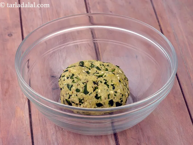 Step 32 – Mix well and knead into a firm dough using enough water. The <strong>dough for methi …