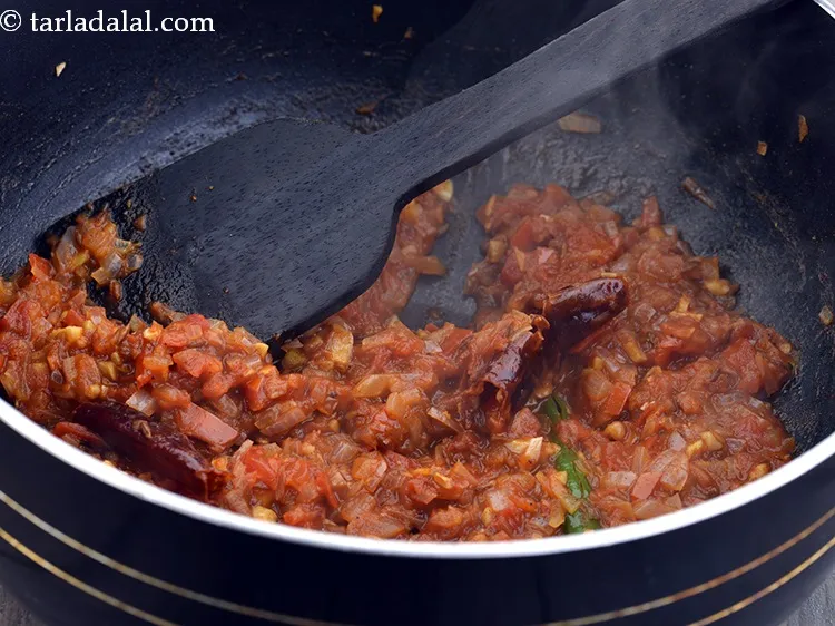 Step 33 – Mix well and cook on a medium flame for 2 minutes, while stirring occasionally.