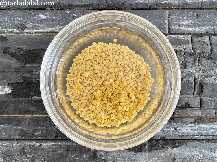 Step 4 – Soak the fenugreek seeds in water for 2 hours. When you add the seeds to …