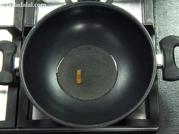 Step 41 – Add 1&nbsp;small stick&nbsp;<a href="https://www.tarladalal.com/glossary-cinnamon-dalchini-346i">cinnamon (dalchini)</a>.