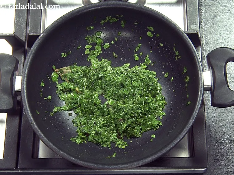 Step 47 – Saut&eacute; on a medium flame for 1 minute.