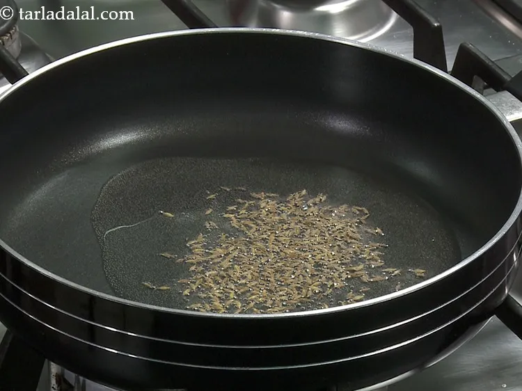 Step 28 – Saut&eacute; on a medium flame for a few seconds. Do not over saute as cumin …