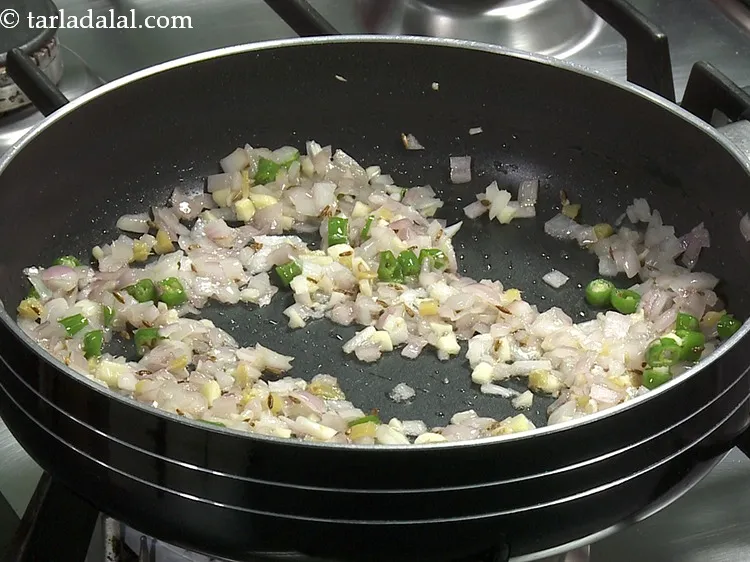 Step 33 – Saut&eacute; on a medium flame for 2 minutes.