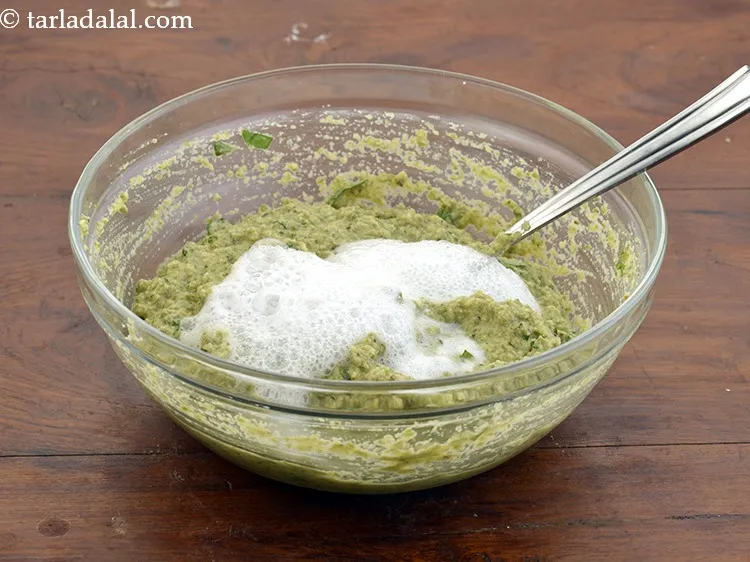 Step 6 – After adding fruit salt, mix the batter gently. If you mix it vigorously, it will …