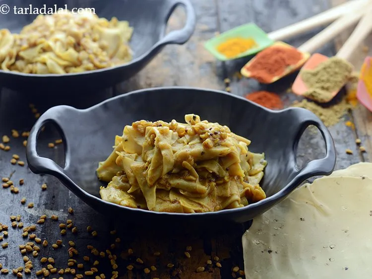 Step 17 – Serve&nbsp;<strong>methi papad | methi papad nu shaak | Rajasthani methi papad | methi papad ki …