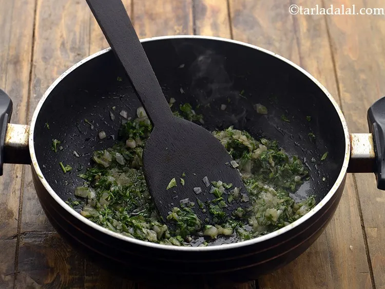 Step 12 – Saut&eacute; on a medium flame for 2 minutes