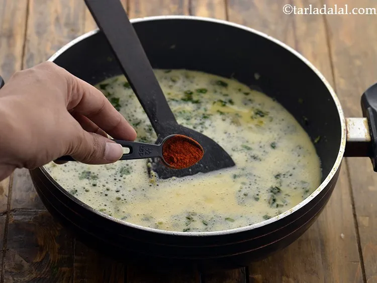 Step 14 – Add chilli powder.