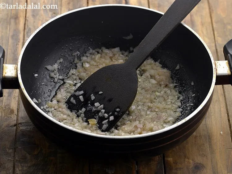 Step 8 – Saut&eacute; on a medium flame for 1 minute or until they are soft.