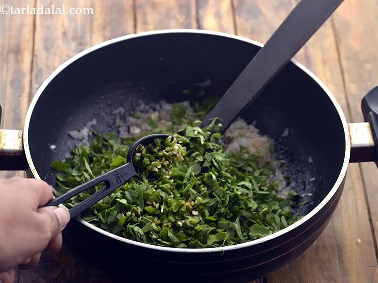 Step 10 – Add green chillies. Add more or less as per your preference.