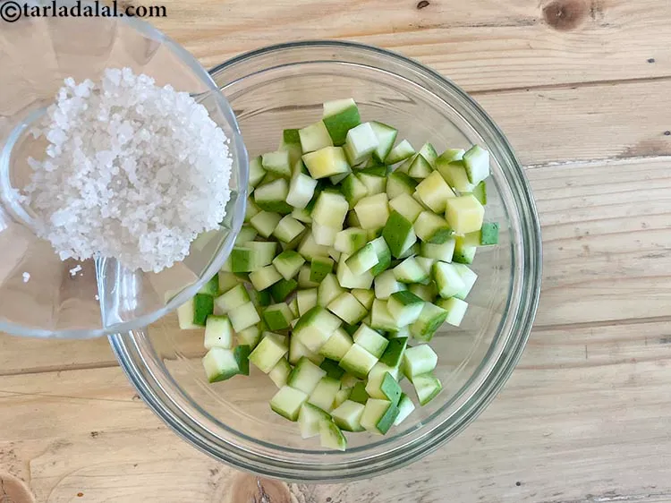 Step 29 – While the salt usually added is table salt and is as per taste, for this …