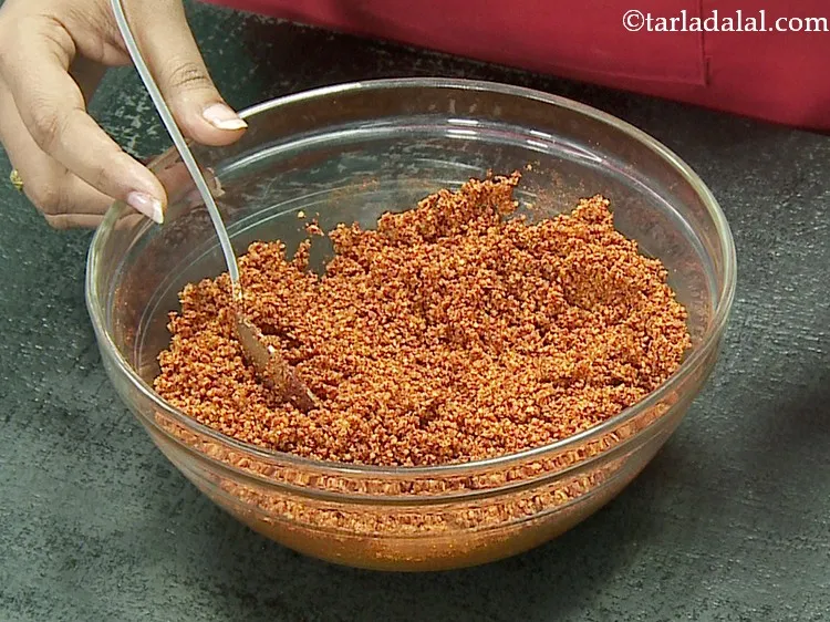 Step 14 – Mix&nbsp;<strong>methia no masala recipe | koro sambar | Gujarati sambar masala |&nbsp;</strong>well and keep it …