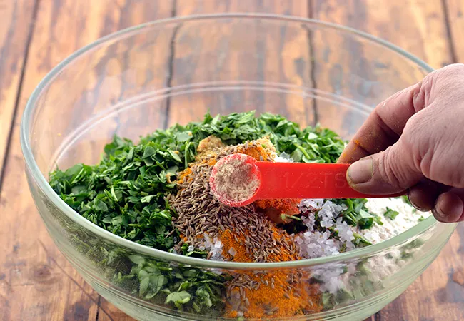 Step 12 – Add the asafoetida (hing) for the desired astringent flavour.