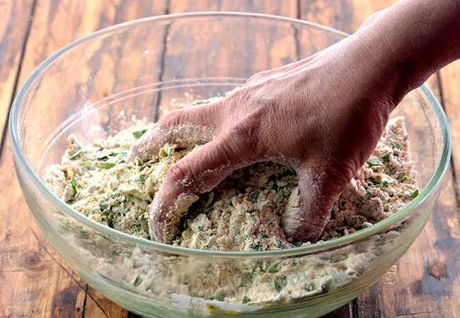 Step 18 – Mix well and knead into a semi-soft dough and let it rest for about 15-20 …