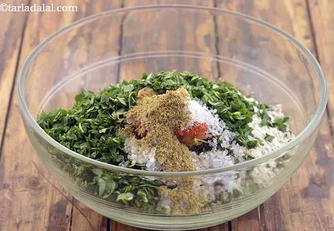 Step 9 – Add the coriander-cumin seeds (dhania-jeera) powder.